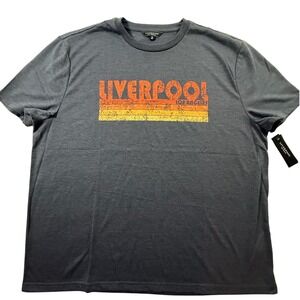 Liverpool Los Angeles Mens Retro Liverpool Graphic T-Shirt Gray XL NEW